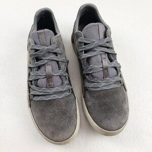 Sorel Out n About Waterproof Sneaker Womens 9 Gray Suede Lace Up Comfort Shoe
